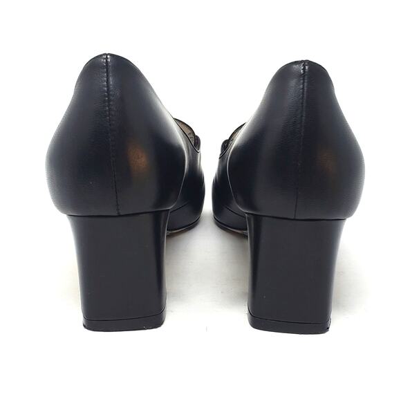 Gucci GG Marmont Victoire Pumps Interlock Leather Black 525333 Size 36.5 US 6.5 - Picture 7 of 13